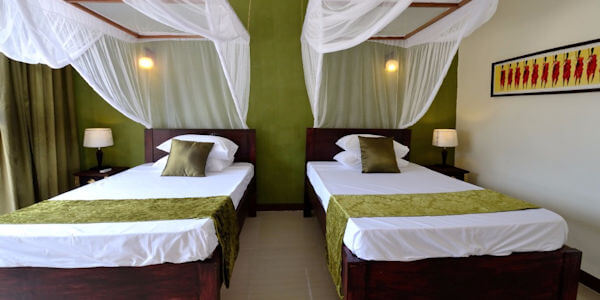 Amaan Bungalows inrichting luxe kamer, Zanzibar in Tanzania Amaan Bungalows inrichting luxe kamer, Zanzibar in Tanzania