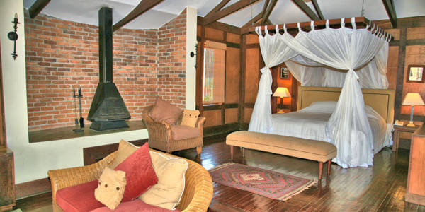 Arusha Coffee Lodge plantation room interieur, Arusha Nationaal Park in Tanzania Arusha Coffee Lodge plantation room interieur, Arusha Nationaal Park in Tanzania