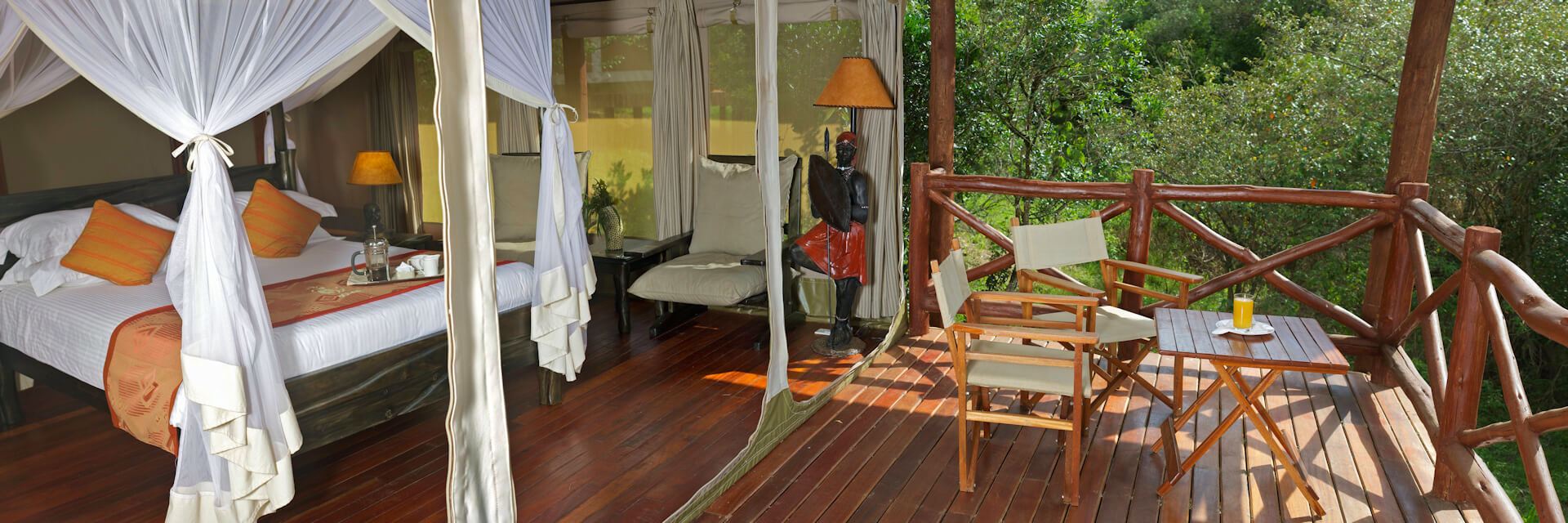 Ashnil Mara Camp centraal gelegen in het Masai Mara Nationaal Reservaat aan de Olkeju rivier Ashnil Mara Camp centraal gelegen in het Masai Mara Nationaal Reservaat aan de Olkeju rivier
