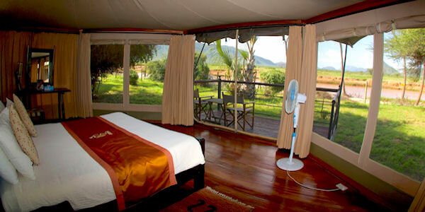 Ashnil Samburu Camp interieur safaritent, Samburu Nationaal Reservaat in Kenia