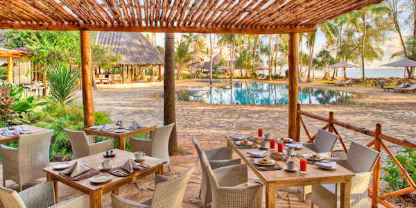 Bluebay Beach Resort & Spa accommodatie makuti restaurant, Zanzibar in Tanzania