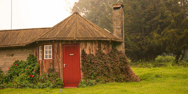 Castle Forest Lodge cottage, Mount Kenya Nationaal Park in Kenia Castle Forest Lodge cottage, Mount Kenya Nationaal Park in Kenia