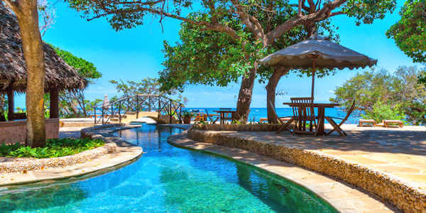Chale Island Resort - Zoetwaterzwembad - Chale Island, Kenia Chale Island Resort - Zoetwaterzwembad - Chale Island, Kenia
