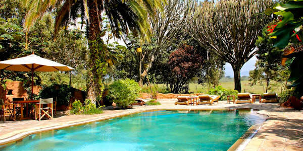 Relaxen bij het zwembad na een gamedrive of een boottocht op het Naivasha meer. Relaxen bij het zwembad na een gamedrive of een boottocht op het Naivasha meer.