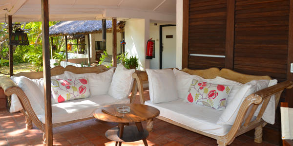 Diani House lounge veranda, Diani Beach in Kenia