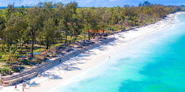 Diani Sea Resort accommodatie diani beach - hoog tij, Diani Beach in Kenia Diani Sea Resort accommodatie diani beach - hoog tij, Diani Beach in Kenia