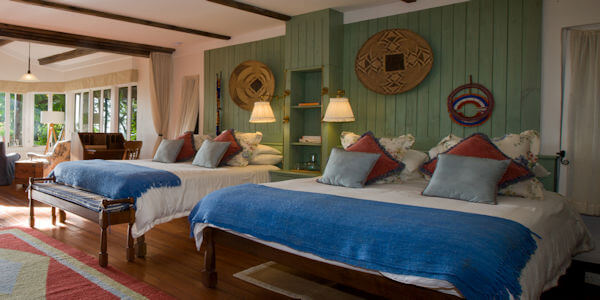 Gibb's Farm accommodatie bustiani interieur, Ngorongoro Krater in Tanzania Gibb's Farm accommodatie bustiani interieur, Ngorongoro Krater in Tanzania