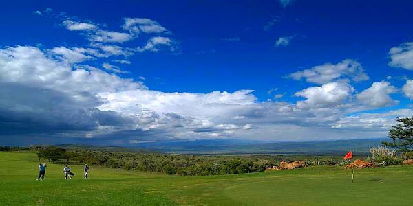 Great Rift Valley Lodge golfparcours, Naivasha Meer in Kenia Great Rift Valley Lodge golfparcours, Naivasha Meer in Kenia
