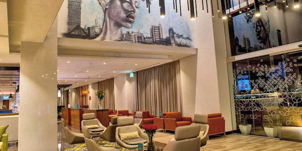 Hilton Garden Inn accommodatie lobby, Nairobi in Kenia Hilton Garden Inn accommodatie lobby, Nairobi in Kenia