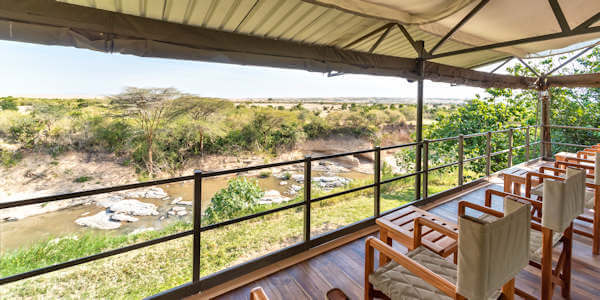 Ilkeliani Camp accommodatie uitzicht observatieplatform, Masai Mara in Kenia