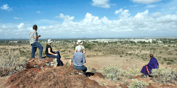 Kambi ya Tembo vergezicht amboseli, Kilimanjaro Nationaal Park in Tanzania Kambi ya Tembo vergezicht amboseli, Kilimanjaro Nationaal Park in Tanzania