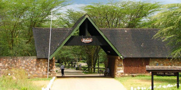 Keekorok Lodge entree, Masai Mara in Kenia