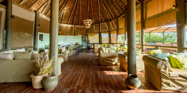 Lake Burunge Tented Camp interieur lounge, Tarangire Nationaal Park in Tanzania