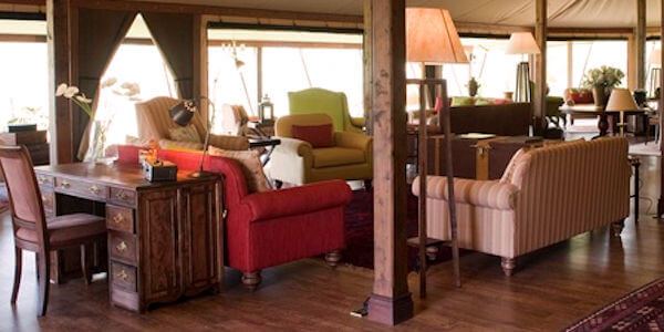 Lake Elmenteita Serena inrichting lounge, Elmenteita Meer in Kenia