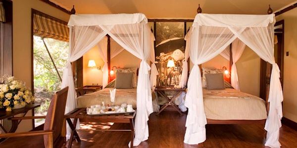 Lake Elmenteita Serena inrichting tweepersoonskamer, Elmenteita Meer in Kenia