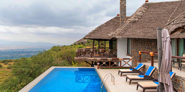 Lake Manyara Kilimamoja Lodge accommodatie presendentiele suite, Manyara Nationaal Park in Tanzania Lake Manyara Kilimamoja Lodge accommodatie presendentiele suite, Manyara Nationaal Park in Tanzania