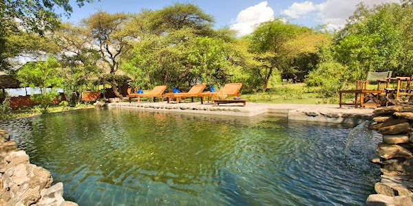 Lake Natron Tented Camp accommodatie zwembad, Lake Natron in Tanzania Lake Natron Tented Camp accommodatie zwembad, Lake Natron in Tanzania