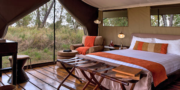 Lemala Mara Camp accommodatie interieur standaard safari tent, Serengeti Nationaal Park in Tanzania Lemala Mara Camp accommodatie interieur standaard safari tent, Serengeti Nationaal Park in Tanzania
