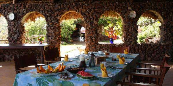 Lewa Wilderness Lodge restaurant, Lewa Downs in Kenia Lewa Wilderness Lodge restaurant, Lewa Downs in Kenia