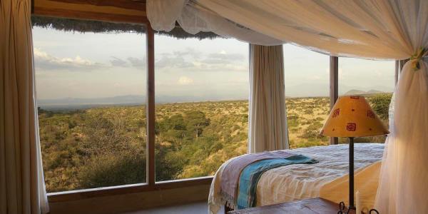 Lewa Wilderness Lodge hillside rooms uitzicht, Lewa Downs in Kenia Lewa Wilderness Lodge hillside rooms uitzicht, Lewa Downs in Kenia