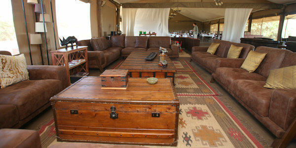 Loyk Mara Camp accommodatie lounge, Masai Mara in Kenia Loyk Mara Camp accommodatie lounge, Masai Mara in Kenia