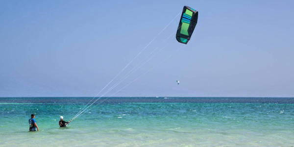 Kitesurfen ideale windconditie, Malindi in Kenia