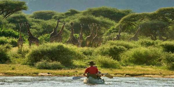 Kanovaren Manyara meer Kanovaren Manyara meer