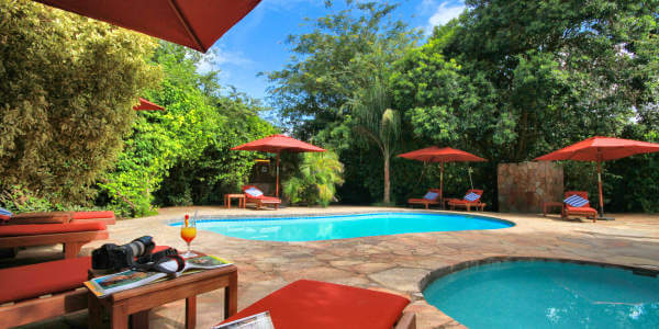 Mara Leisure Camp accommodatie zwembad met kinderbad, Masai Mara in Kenia Mara Leisure Camp accommodatie zwembad met kinderbad, Masai Mara in Kenia