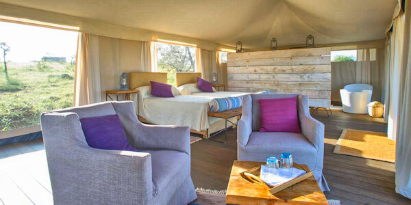 Mara Mara Tented Lodge accommodatie inrichting suite, Serengeti Nationaal Park in Tanzania Mara Mara Tented Lodge accommodatie inrichting suite, Serengeti Nationaal Park in Tanzania