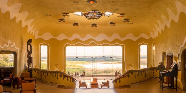 Mara Serena Safari Lodge accommodatie lobby, Masai Mara in Kenia