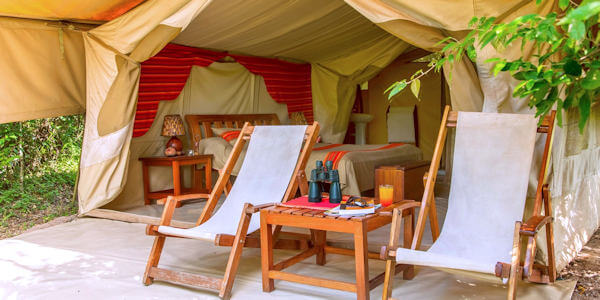 Matira Bushcamp accommodatie interieur comfort tent, Masai Mara in Kenia