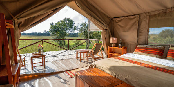 Matira Bushcamp accommodatie uitzicht premium tent, Masai Mara in Kenia