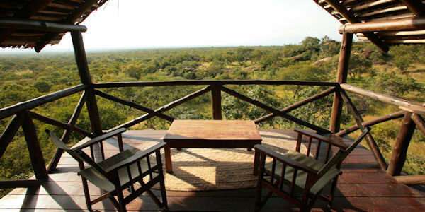 Maweninga Camp safaritent veranda, Tarangire Nationaal Park in Tanzania Maweninga Camp safaritent veranda, Tarangire Nationaal Park in Tanzania