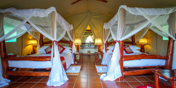 Mbuzi Mawe Tented Camp  accommodatie interieur safaritent, Serengeti Nationaal Park in Tanzania