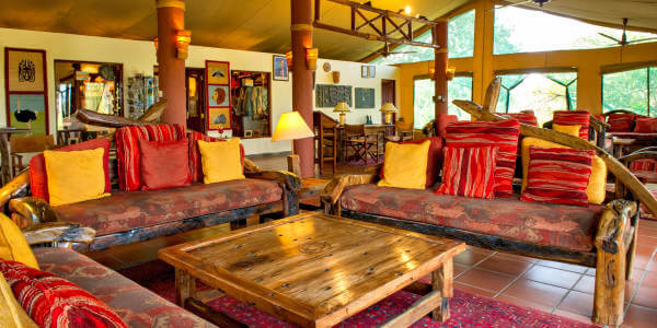 Mbuzi Mawe Tented Camp  inrichting lounge, Serengeti Nationaal Park in Tanzania