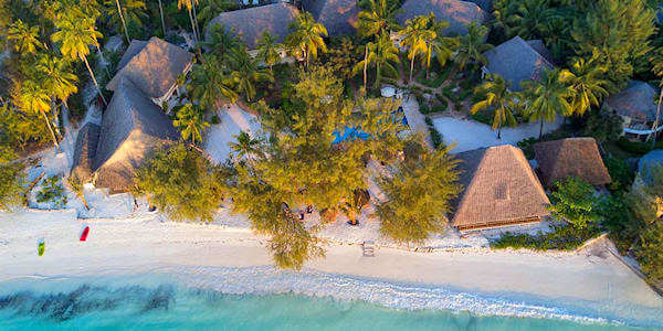 Michamvi Sunset Bay Resort accommodatie panorama ligging, Zanzibar in Tanzania Michamvi Sunset Bay Resort accommodatie panorama ligging, Zanzibar in Tanzania