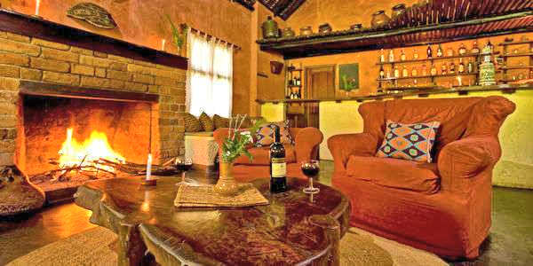 Moivaro Coffee Lodge accommodatie lounge, Arusha Nationaal Park in Tanzania