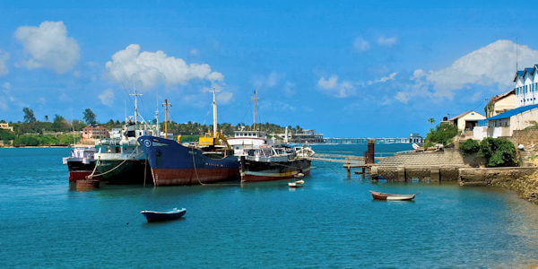 Oude haven, Mombassa in Kenia Oude haven, Mombassa in Kenia