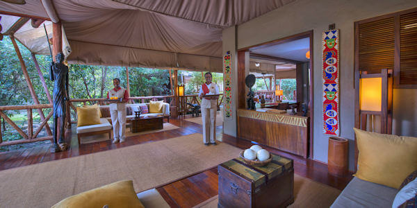 Mara Rianta Luxury Camp accommodatie receptie, Masai Mara in Kenia Mara Rianta Luxury Camp accommodatie receptie, Masai Mara in Kenia