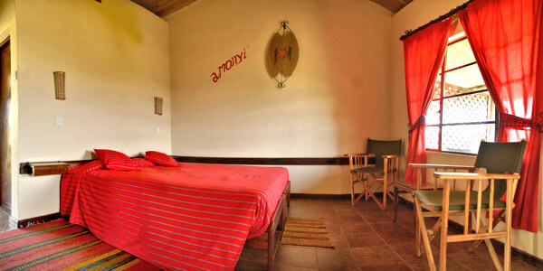 Rhino Lodge standaard kamer, Ngorongoro Krater in Tanzania Rhino Lodge standaard kamer, Ngorongoro Krater in Tanzania