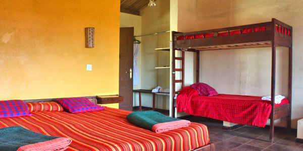 Rhino Lodge accommodatie familiekamer, Ngorongoro Krater in Tanzania Rhino Lodge accommodatie familiekamer, Ngorongoro Krater in Tanzania