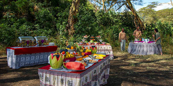 Ngorongoro Serena Safari Lodge accommodatie bush breakfast, Ngorongoro Krater in Tanzania Ngorongoro Serena Safari Lodge accommodatie bush breakfast, Ngorongoro Krater in Tanzania