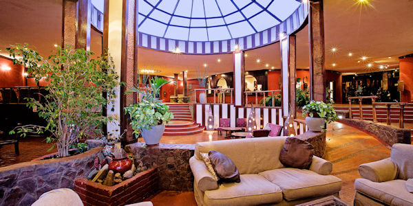 Ngorongoro Sopa Lodge lounge, Ngorongoro Krater in Tanzania Ngorongoro Sopa Lodge lounge, Ngorongoro Krater in Tanzania