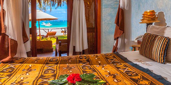 Nomad Beach Resort ocean view suite interieur, Diani Beach in Kenia Nomad Beach Resort ocean view suite interieur, Diani Beach in Kenia