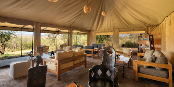 Nyikani Camp Central accommodatie lounge en restaurant, Serengeti Nationaal Park in Tanzania Nyikani Camp Central accommodatie lounge en restaurant, Serengeti Nationaal Park in Tanzania