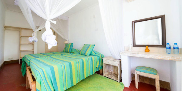 Ocean Sports Resort accommodatie ocean veranda interieur, Watamu Beach in Kenia Ocean Sports Resort accommodatie ocean veranda interieur, Watamu Beach in Kenia