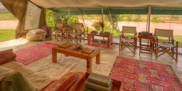 Ol Pejeta Bush Camp lounge, Laikipia in Kenia Ol Pejeta Bush Camp lounge, Laikipia in Kenia