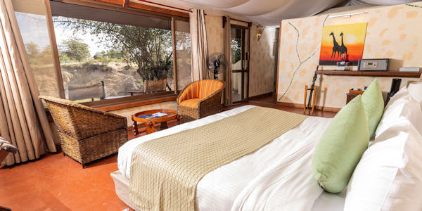 PrideInn Mara riverview cottage - interieur, Masai Mara in Kenia PrideInn Mara riverview cottage - interieur, Masai Mara in Kenia