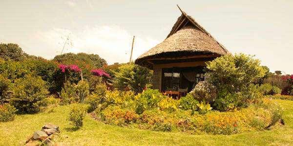 Cottages hooggelegen op een heuvel met een mooi vergezicht op de Mount Kenya. Cottages hooggelegen op een heuvel met een mooi vergezicht op de Mount Kenya.