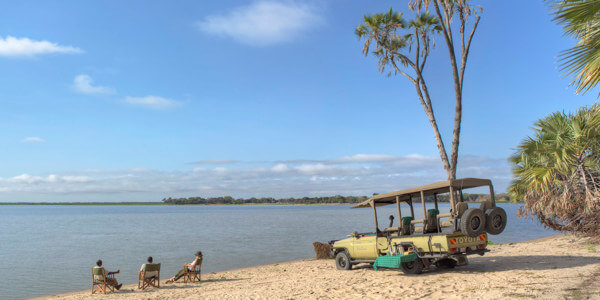 Roho ya Selous accommodatie picknick lunch, Nyerere Nationaal Park in Tanzania Roho ya Selous accommodatie picknick lunch, Nyerere Nationaal Park in Tanzania